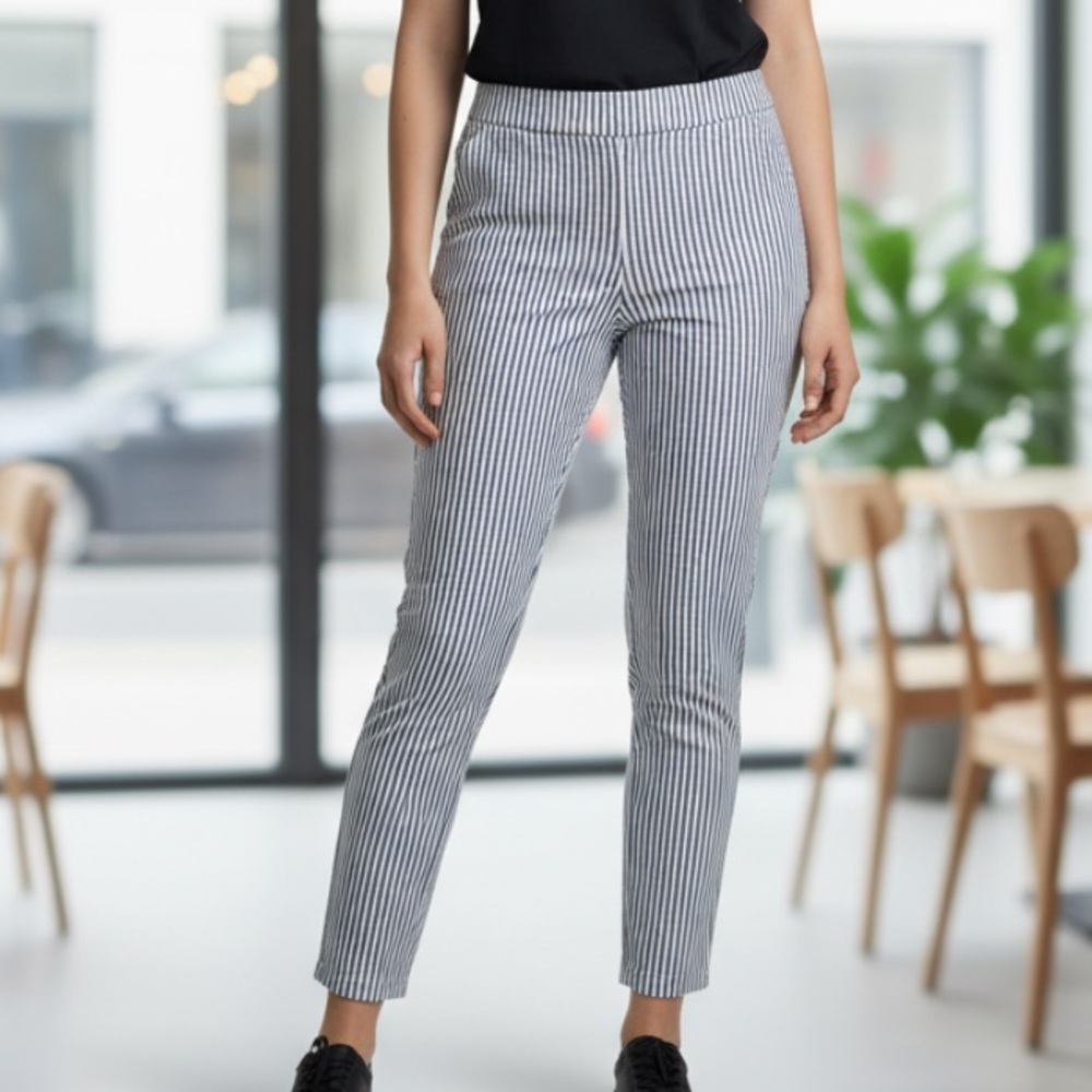 Rachel Zoe striped navy and white pants 2